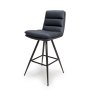Nobo Swivel High Bar Stool Faux Leather Black 1
