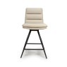 Nobo Swivel Low Bar Stool Faux Leather Taupe 2