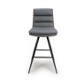 Nobo Swivel High Bar Stool Faux Leather Grey 2