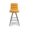Nobo Swivel High Bar Stool Faux Leather Ochre 2