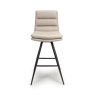 Nobo Swivel High Bar Stool Faux Leather Taupe 2