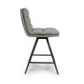 Nobo Swivel Low Bar Stool Faux Leather Truffle 3