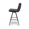 Nobo Swivel High Bar Stool Faux Leather Black 3