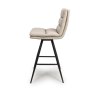 Nobo Swivel High Bar Stool Faux Leather Taupe 3