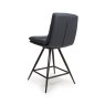 Nobo Swivel LOW Bar Stool Faux Leather Black 4