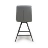 Nobo Swivel Low Bar Stool Faux Leather Grey 4