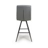 Nobo Swivel High Bar Stool Faux Leather Grey 4