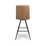 Nobo Swivel High Bar Stool Faux Leather Tan 4