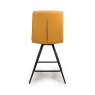 Nobo Swivel Low Bar Stool Faux Leather Ochre 5