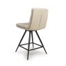 Nobo Swivel Low Bar Stool Faux Leather Taupe 5