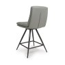 Nobo Swivel Low Bar Stool Faux Leather Truffle 5