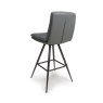 Nobo Swivel High Bar Stool Faux Leather Grey 5