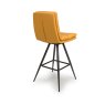 Nobo Swivel High Bar Stool Faux Leather Ochre 5