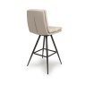 Nobo Swivel High Bar Stool Faux Leather Taupe 5