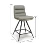 Nobo Swivel Low Bar Stool Faux Leather Truffle 7