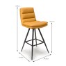 Nobo Swivel High Bar Stool Faux Leather Ochre 7