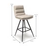 Nobo Swivel High Bar Stool Faux Leather Taupe 7