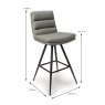 Nobo Swivel High Bar Stool Faux Leather Truffle 7