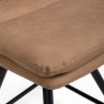 Nobo Swivel Low Bar Stool Faux Leather Tan 6