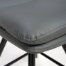 Nobo Swivel Low Bar Stool Faux Leather Grey 6