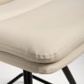 Nobo Swivel Low Bar Stool Faux Leather Taupe 6