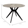 Yass 4 Person Dining Table Grey Stone Dimensions