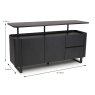 Boston Sideboard Black DIMENSIONS