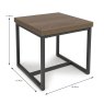 Boston Lamp Table  Smoked Oak DIMENSIONS