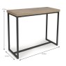 Boston Console Table Rustic Oak DIMENSIONS