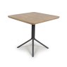 Boston 4 Person Square Dining Table Rustic Oak