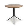 Boston 2 Person Round Dining Table Rustic Oak