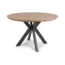 Boston 4 Person Round Dining Table Rustic Oak 2