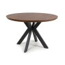 Boston 4 Person Round Dining Table Smoked Oak 2