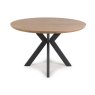 Boston 4 Person Round Dining Table Rustic Oak 3