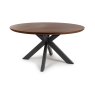 Boston 6 Person Round Dining Table Smoked Oak