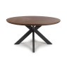 Boston 6 Person Round Dining Table Smoked Oak 2