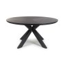 Boston 6 Person Round Dining Table Black 3