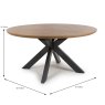 Boston 6 Person Round Dining Table Rustic Oak 150cm DIMENSIONS