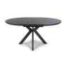 Boston 4-6 Person Extending Round Dining Table Black