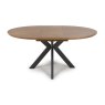 Boston 4-6 Person Extending Round Dining Table Rustic Oak