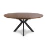 Boston 4-6 Person Extending Round Dining Table Smoked Oak