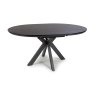 Boston 4-6 Person Extending Round Dining Table Black 2