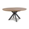Boston 4-6 Person Extending Round Dining Table Rustic Oak 2