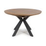 Boston 4-6 Person Extending Round Dining Table Rustic Oak 3