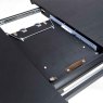Boston 4-6 Person Extending Round Dining Table Black 4