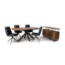 Boston 6-8 Person Extending Dining Table Smoked Oak 4