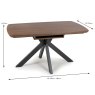Boston 6-8 Person Extending Dining Table Smoked Oak 140-180cm DIMENSIONS