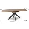 Boston 6-8 Person Extending Dining Table Rustic Oak 160-200cm dimensions