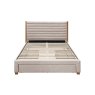 Arabella Fabric Double Bedstead with Storage Cream  4