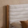 Arabella Fabric Double Bedstead with Storage Cream Lifestyle Headboard close up